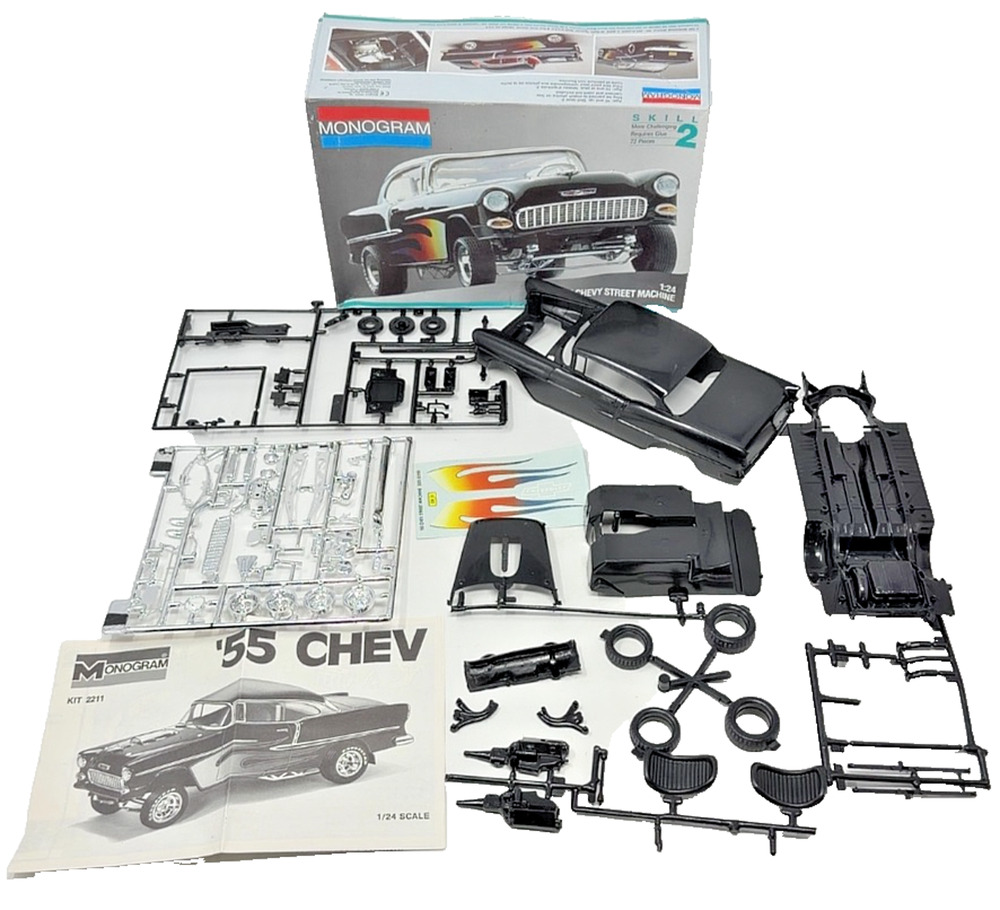 1991 Monogram 2211 1955 Chevy Street Machine 1:24 Model Kit 1991 Open Box